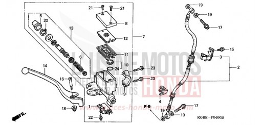 MASTRO FRENO ANTERIORE VT125C21 di 2001
